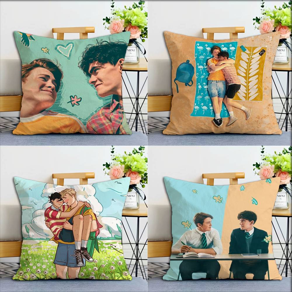 Exquisite Ornaments Unisex H-Heartstopper Nick Charlie World Various Sizes Square Pillow Case For Car Home Bedchamber Decor
