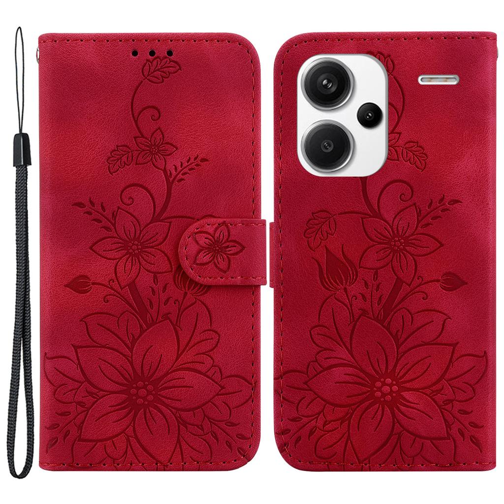 For Xiaomi Redmi Note 13 Pro+ 5G Wallet Case Flower Magnetic Leather Folio Phone Cover