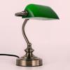 Retro G9 Mini Green Glass Lampshade Table Lamp Classic Banker Bedside Office Library Room Living Room Restaurant Cafe Desk Light