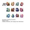 Colorful Tree Hanging Ornaments 12Pcs Christmas Gnome Ornaments, 2D Flat Pendants, Acrylic Xmas Festive Home Holiday Supplies Decorations with