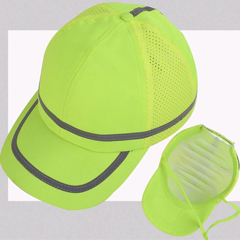 Baseball Cap Wide Brim Fluorescent Safety Hat Bright Color Adjustable Size Wide Brim Prevent Sunburn