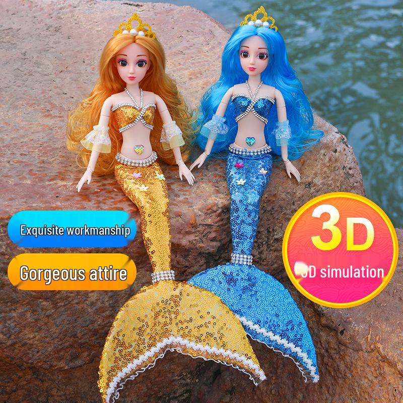 Mermaid Princess Doll: Handmade Water Play Toy for Girls - Perfect Children's Day Gift