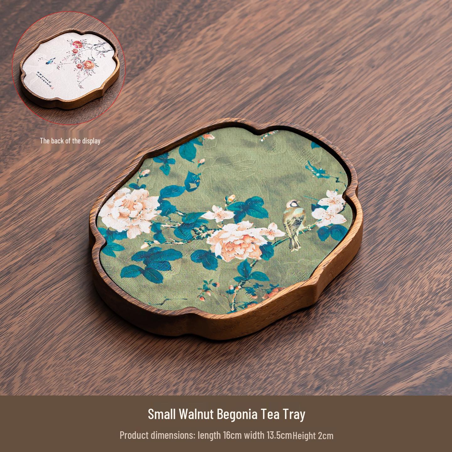 

Поднос для чая и подставка для чайника из орехового дерева для заваривания на открытом воздухе