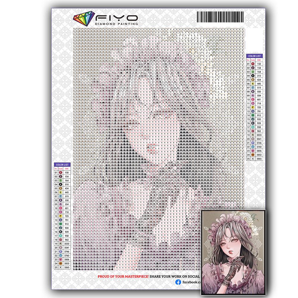 Diamond Painting Kit Maiden Girl 5D DIY Diamond Embroidery Portrait Pictures of Rhinestones Mosaic Decoration