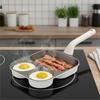 Ergonomic Handle Titanium Omelette Pan 3/4 Grid Pancake Pan Universal Breakfast Frying Pan  Burger