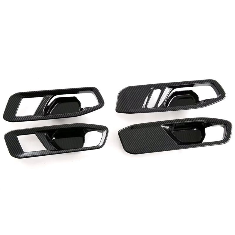 A03E-For Honda Accord  2024 11Th Car Inner Side Door Handle Bowl Cover Trim Interior Accessories (ABS Carbon Fiber)