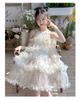 Girl Princess Dress 2026 Spring/Summer New Flower Birthday Dress Girl Fairy Yarn Dress Children's Cake Dress