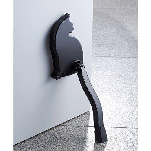 BOSS TRADING Cat-Shaped Door Stopper with Magnet, Strong Adhesion, Safe for Entranceways, Made in Japan, White Cat Design