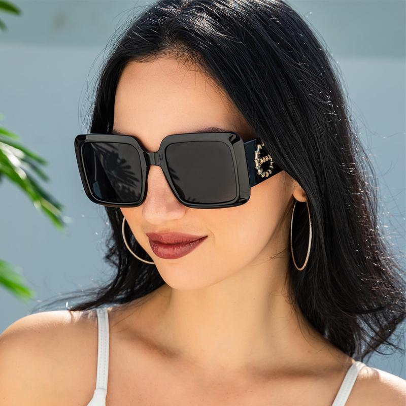 1 Set Square Frame Wide Legs Women Sunglasses Brand Summer Driving Sun Glasses Fashion Vintage Ladies Eyewear