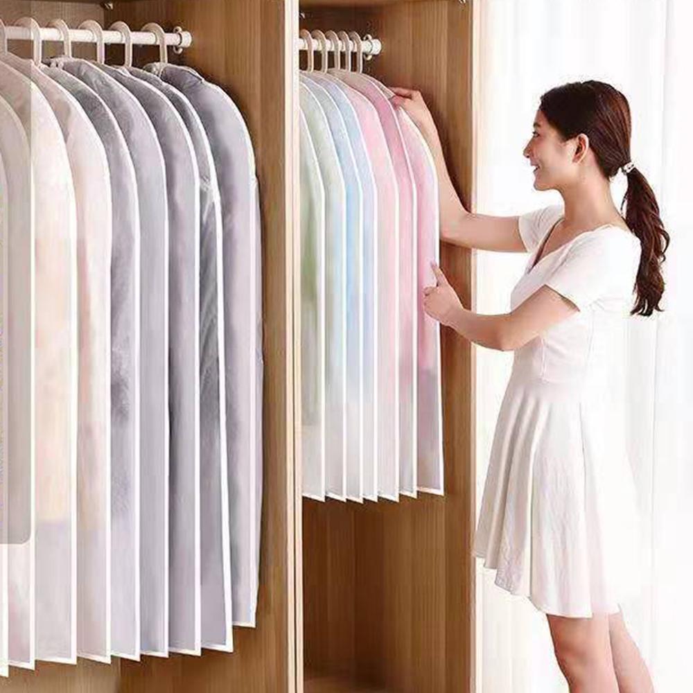 Semi-transparent Garment Dust Cover, Washable Suit Dust Bag, Hanging Clothes Protector for Wardrobe