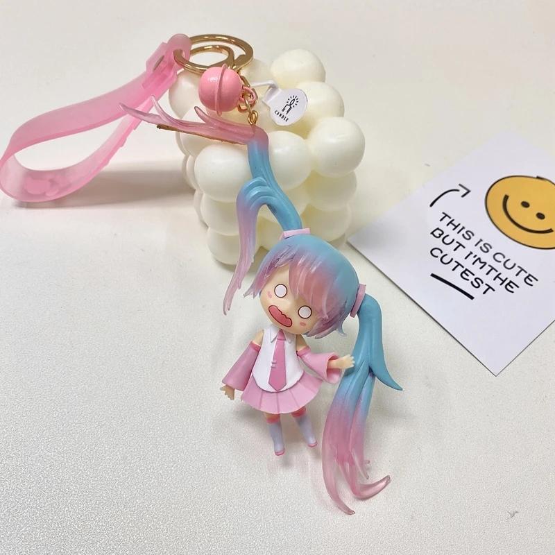 Figurină Anime Hatsune Miku 11CM Față Speriată Pandantiv Decorativ Creativ Model Fată Drăguță Pandantiv Model Desen Animat PVC Jucărie Cadou