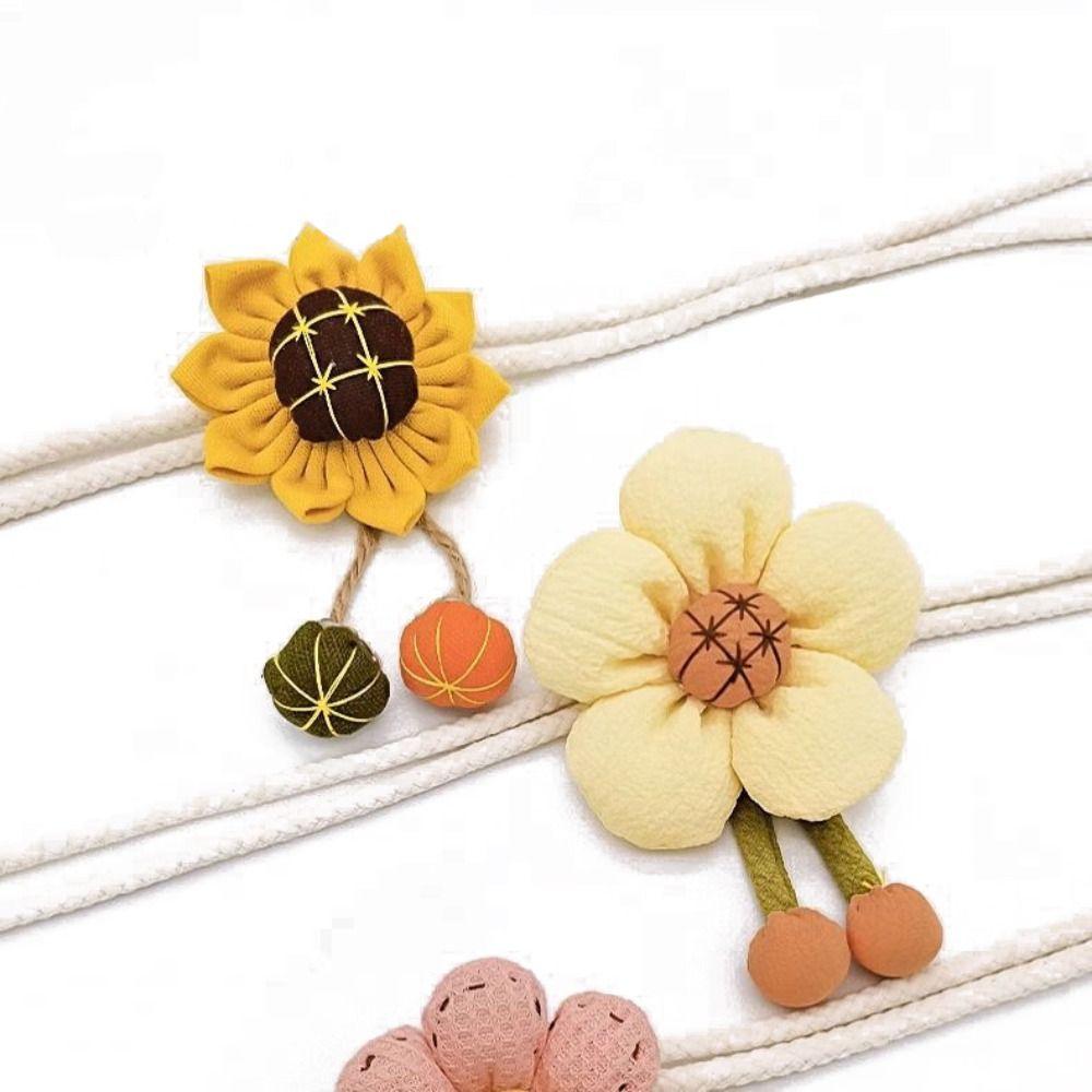 2PCS Curtain Holder Sunflower Curtain Tieback Cute Curtain Buckle Curtains Rope Holder Home Decor