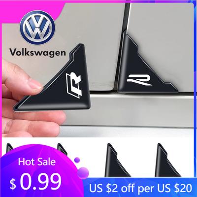 For VW Volkswagen Jetta MK5 Golf 2pcs New Car Door Corner Protection Decals Stickers For Volkswagen Tiguan Bora POLO PASSAT CC T