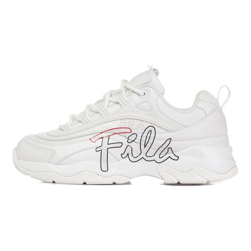 Fila Ray Textile, Synthetic Leather Low Top Casual Shoes Men's Ecru 1RM01149E_926