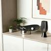 Modern minimalist storage tray with wood-grain finish—multifunctional desktop organizer, decorative tray—made of plastic