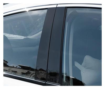 Car Center Pillar Sticker Door Window Sticker BC Pillar Post Cover Sticker Fits Macan 95B 2014 2015 2016 2017-2022 (Black)