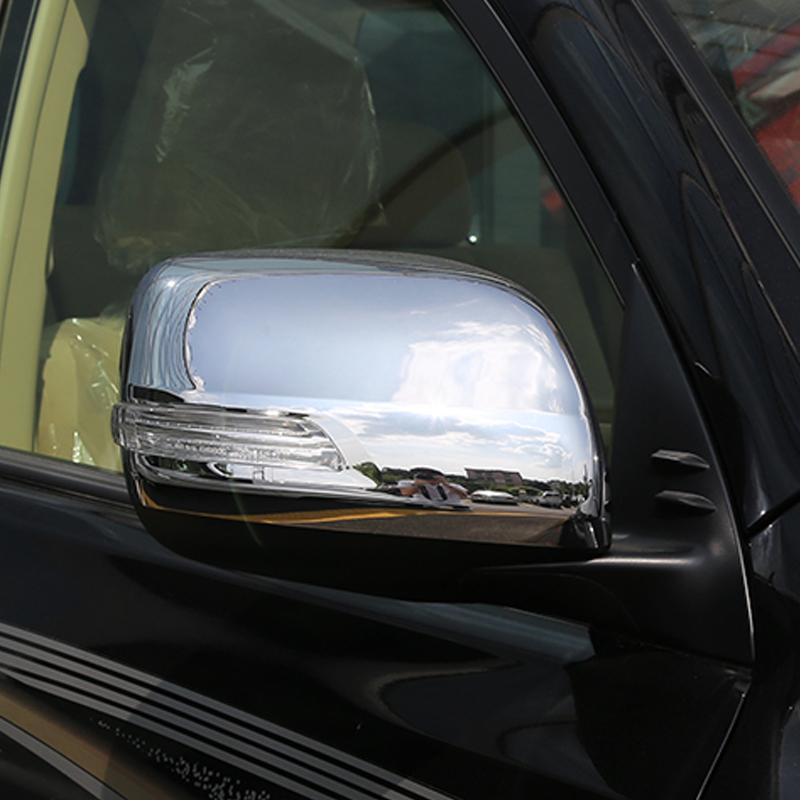 For Toyota Land Cruiser V8 J200 2016- car Rearview mirror cover trim, Roraima chrome silver Side Turn Signal Mirror Covers