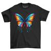 Butterfly Dripping Paint Effect T-shirt - Funny and Vibrant! Unisex Printed Desi
