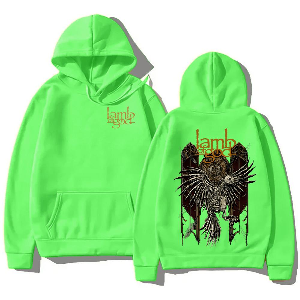 Lamb of God Heavy Mental Band T-shirt Hoodies Mens Retro Clothing Lamb of God Album Covers Graphic Sweatshirts Harajuku Pullover