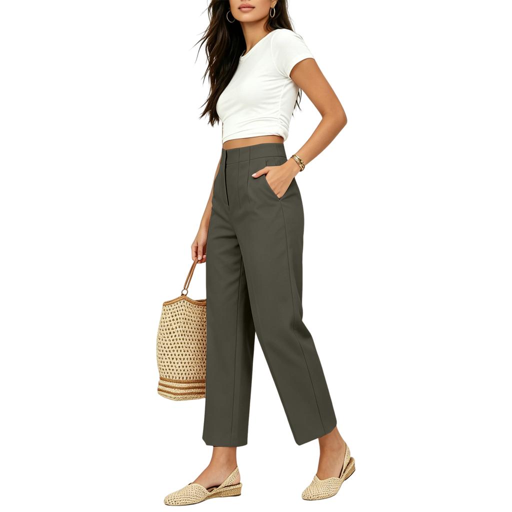 Women's Straight Leg Casual Long Pants for Everyday Wear