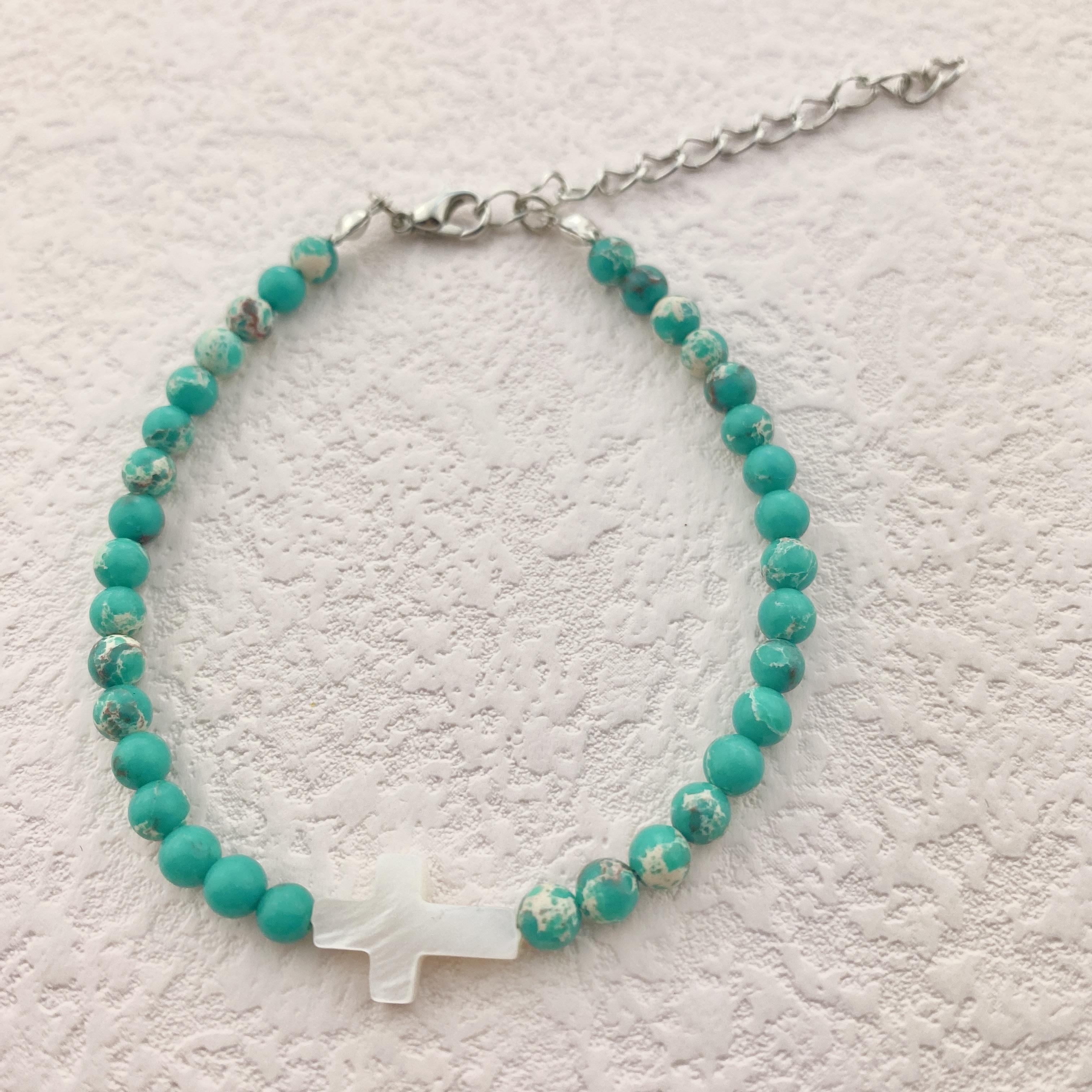 

4 мм красочный браслет из натурального камня в форме креста в форме сердца и луны, браслет в виде ракушки, модный минималистичный браслет лучшего друга