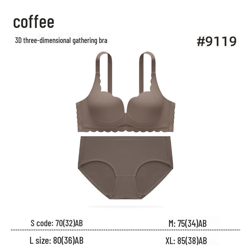 Set di Intimo Push-Up Senza Cuciture: Valorizza il décolleté piccolo, Comodo, Supporto traspirante, con Design a Coppa a Mano.