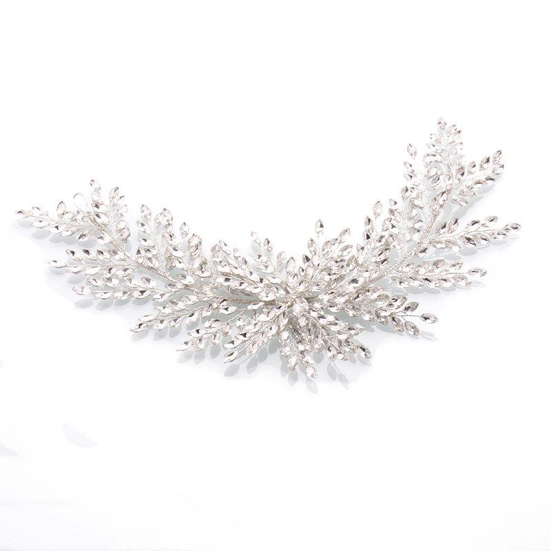 2022 Handmade European Style Bridal Glass Headband - Elegant Wedding Crown Hair Accessory