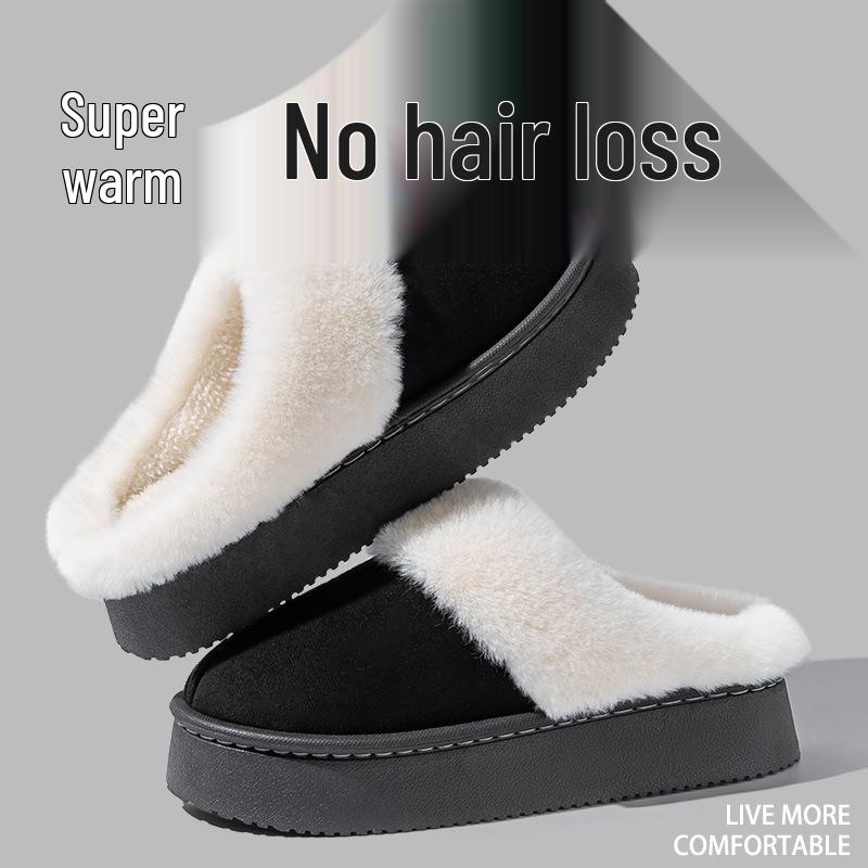 

Женские уличные зимние тапочки на флисовой подкладке - Толстые, теплые, пушистые, с каблуком US 9-10 / EU 42-43