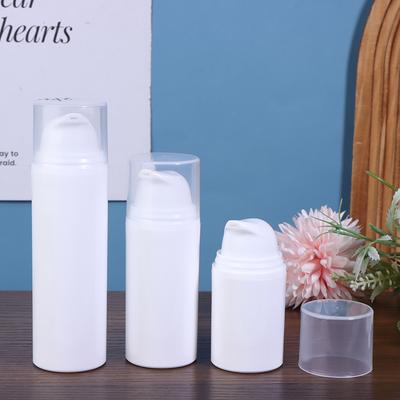 15ml, 30ml, 50ml Refillable White Plastic Airless Pump Bottles – for Cream, Emulsion, Lotion, Gel, and Cosmetic Storage
