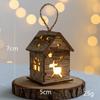 Christmas Wooden House  Christmas Decoration LED Light Xmas Tree Hanging Ornament Home New  Gift Navidad Hanging Decor