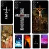 Jesus Cross Case For Samsung Galaxy S24 S22 S23 Ultra Note 20 S9 S10 Note 10 Plus S20 FE S21 FE Cover