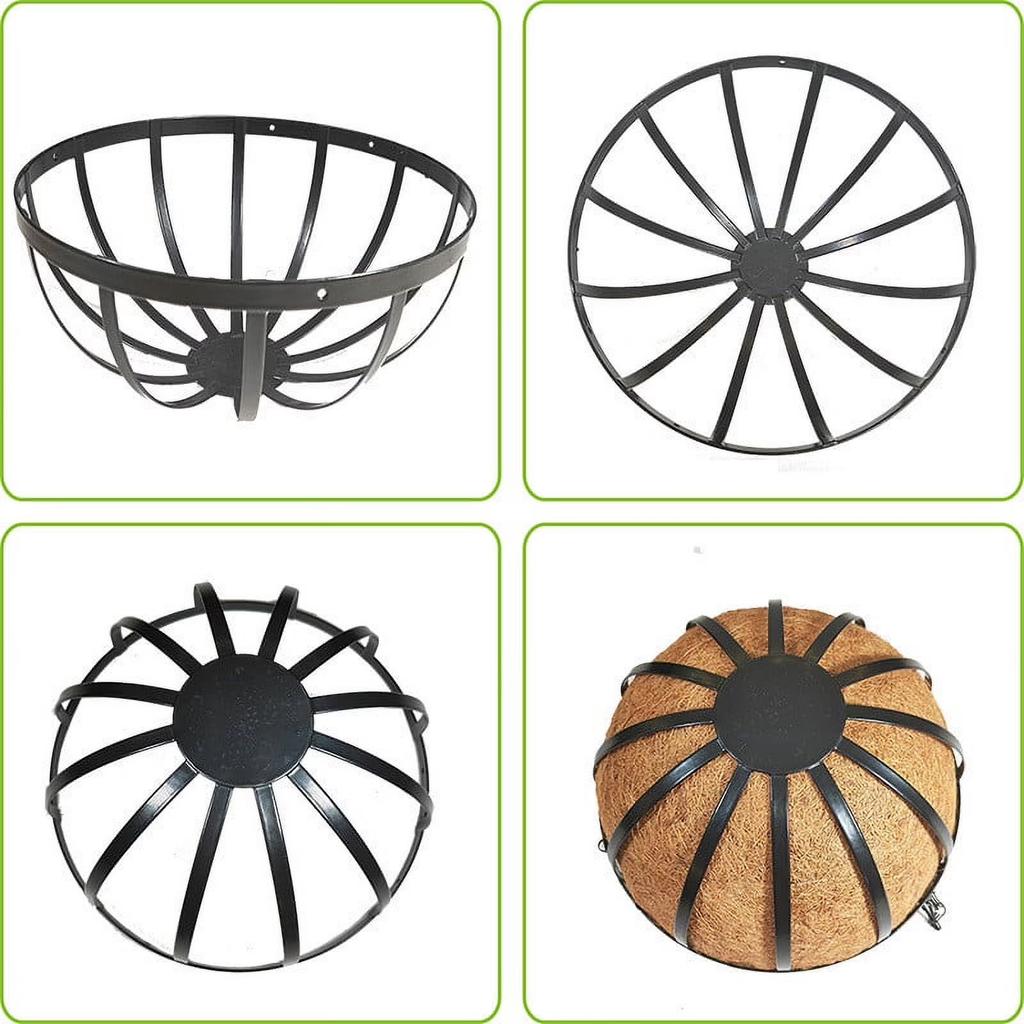 Coir Hanging Planter Basket - 10 Inch Wire Hanging Basket for Indoor Outdoor Plants
