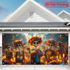 2D Large-sized Polyester Material Garage Door Banner - Halloween-themed Party Decoration Banner