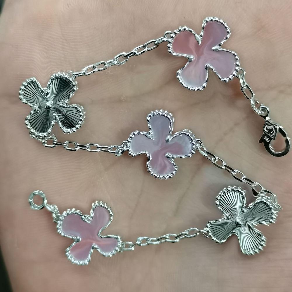 High Version Four-leaf Clover Bracelet Female Mother-of-pearl Agate Five-flower Ladies Bracelet