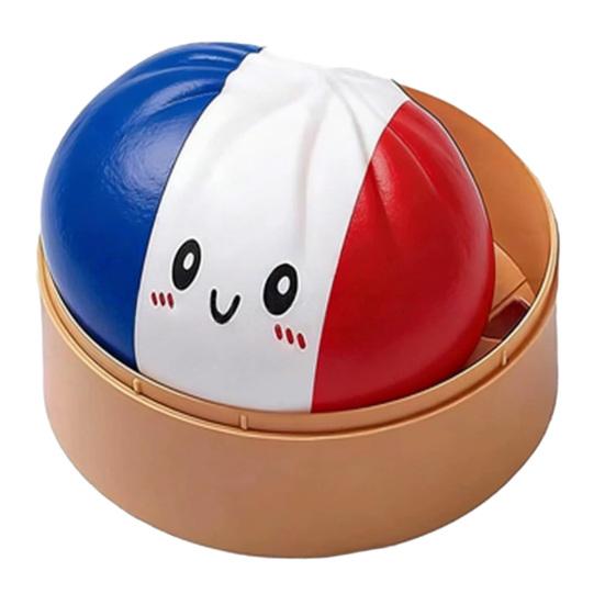 

Cartoon Expression Dumpling Toy Stress Relief Flag Theme Steamed Bun Squeeze Fidget Toy Hand Relaxation Decompression Tool