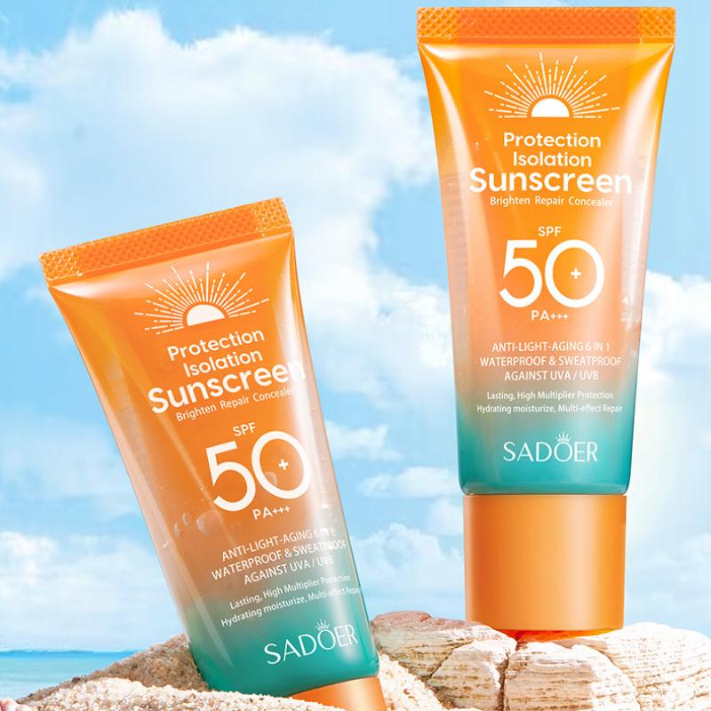 Double-tube Multi-effect Isolation Sunscreen To Prevent Ultraviolet Rays and Sunscreen Lotion, Long-lasting Sun Protection, Daily Skin Care
