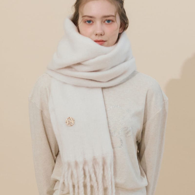 ETRE AU SOMMET EAS Logo Flinge Muffler (Ivory)