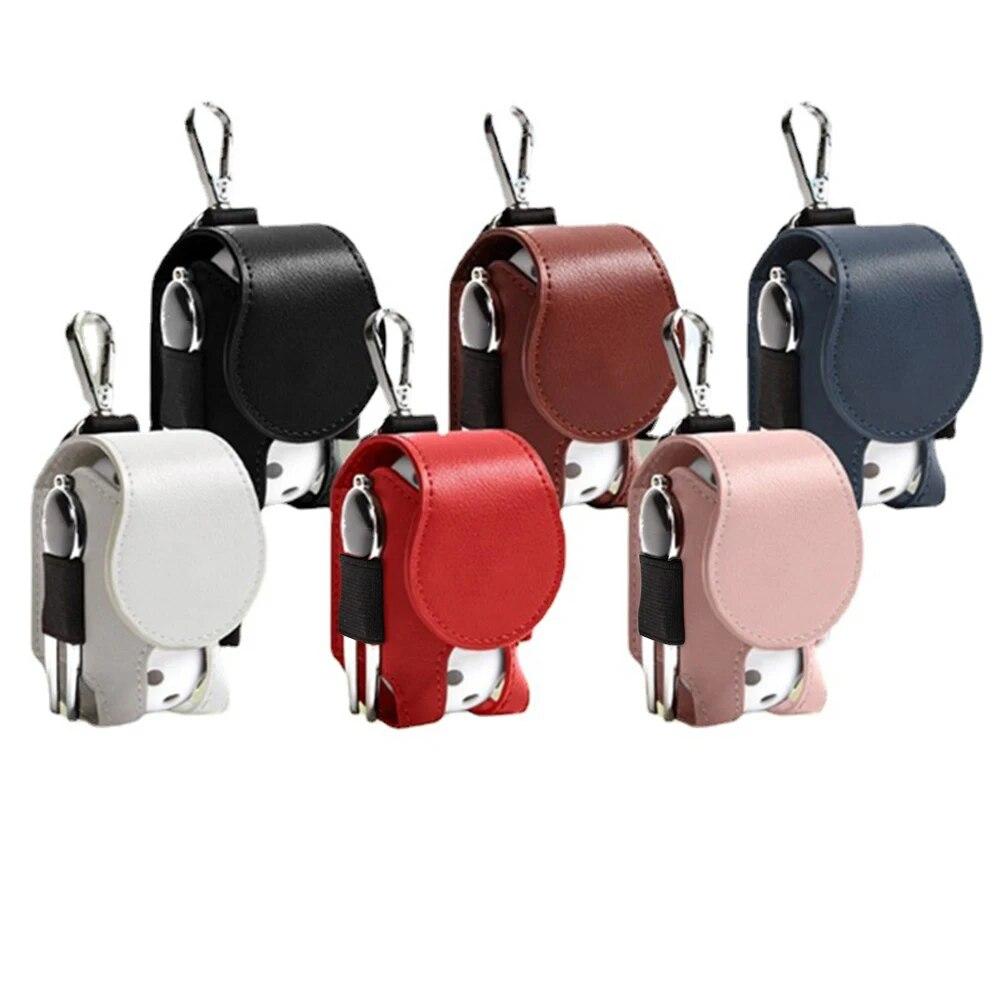 Golf Bag Mini Storage Bag PU Leather Hanging Waist Golf Bag Metal Buckle Golf Belt Bag