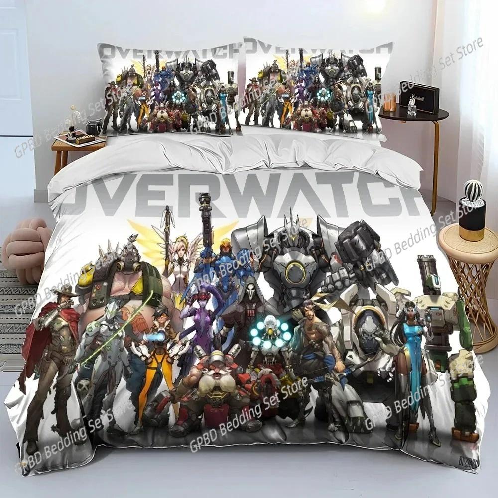 

Одеяло 3D-печать Ow Игра Overwatch Dva Комплект постельного белья Спальня Мягкий Современный S Удобный И Comforter (quilt)-EU Single(135*200cm)3pcs