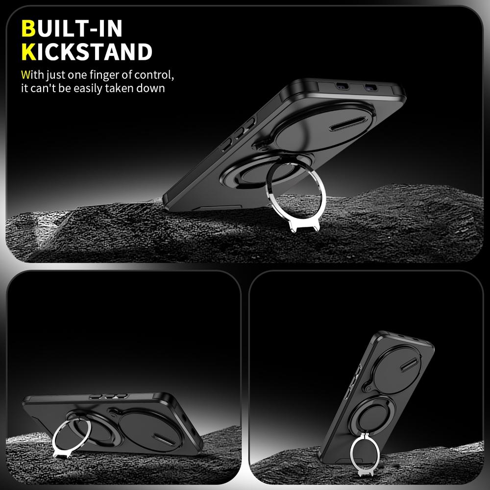 For Xiaomi Redmi Note 15 4G Case Armor For Magsafe Magnetic Wireless Charge Case For Redmy Note15 Ring Holder Slide Lens Cover