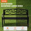 Outdoor Bench, 50 Inches Metal Garden Bench for Outdoors, 550 Lbs Load Capacity Bench, Outdoor Garden Park Bench with Backrest and Armrests, Patio