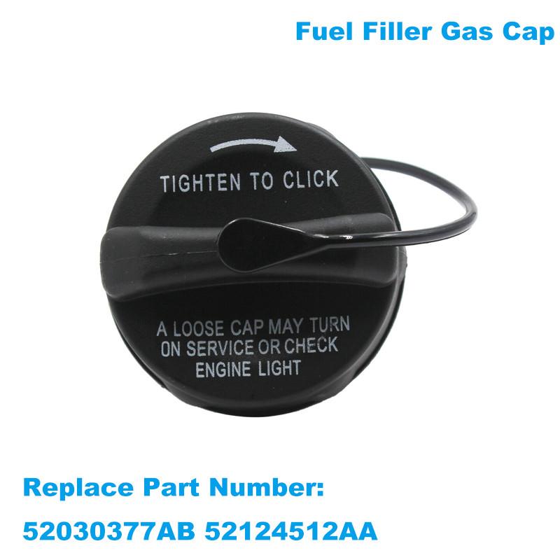 Car Fuel Filler Gas Cap with Tether Black Tank Cover 52030377AB 52124512AA for RAM 1500 2500 3500 2011-2017