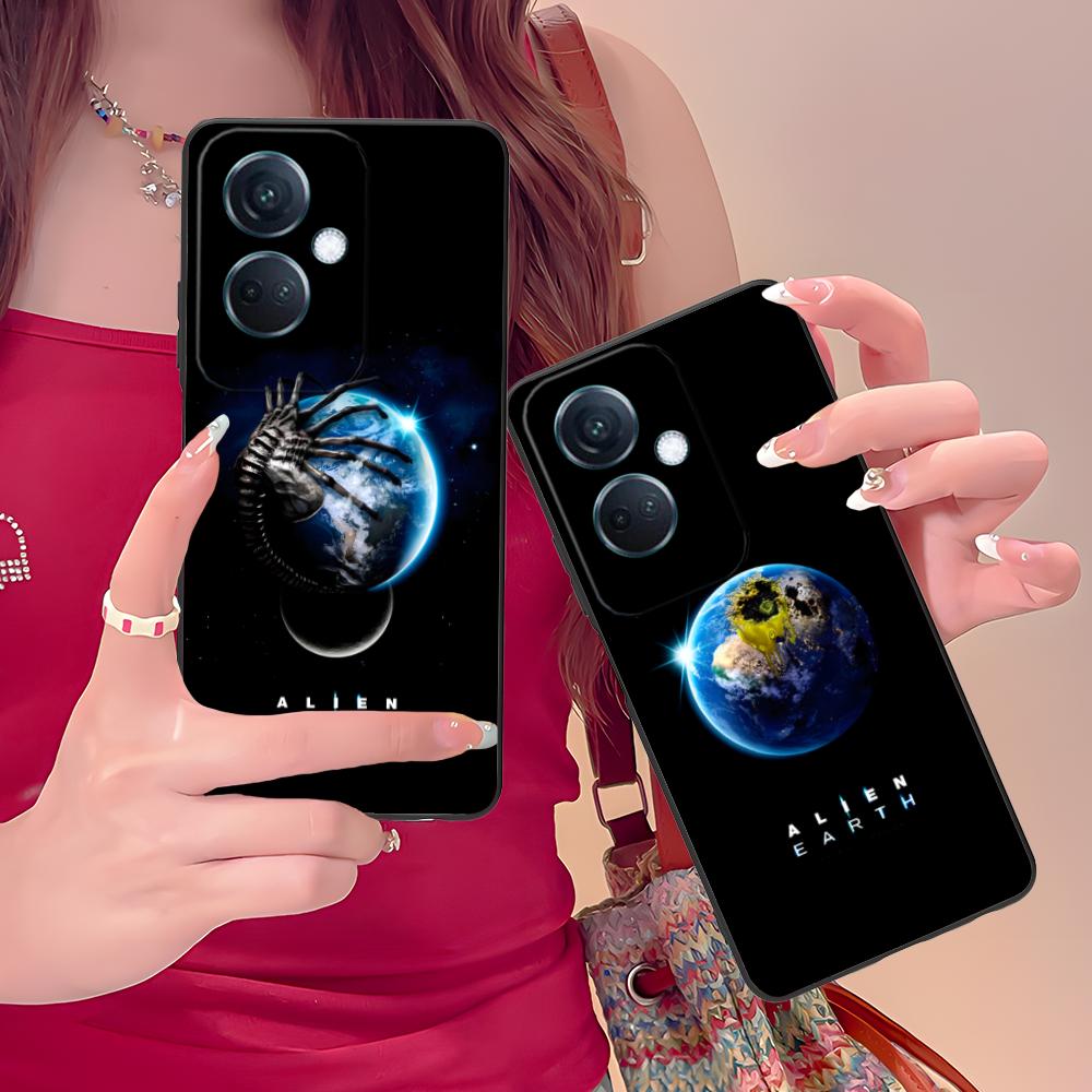 Alien Earth Mobile Cell Phone Case for OPPO Reno 14 13 12 11 10 9 8 7 6 5 F T Pro 5G Colorful Printing Cover Pretty Luxury Cover