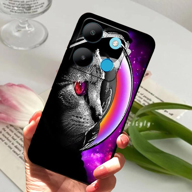 For Infinix Smart 7 Case Luxury Silicone TPU Soft Phone Black Cover Cases For Infinix Smart7 X6515 Funda Protector Coque Capa