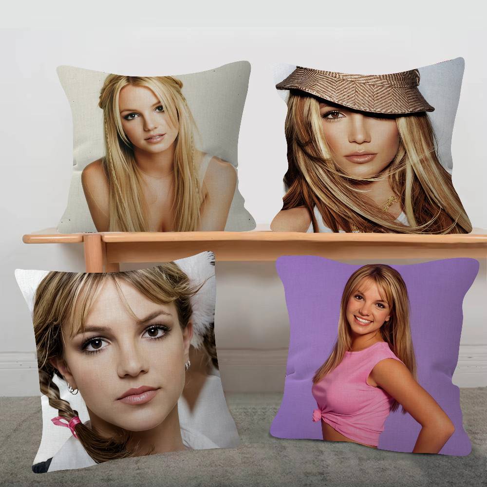 Sängerin Britney Jean Spears Zeichentrickserie Quadratisches Kissenbezug Weiche Taille Sofa Kissenbezug Schlafzimmer Zimmer Kissenbezug