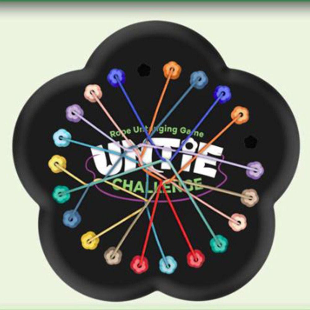 Logical Thinking Kid Rope Knots Game Challenge Color Rope Threading Board Game  Kids Gifts