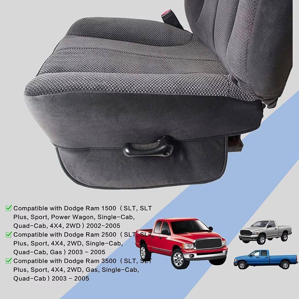 GXARTS Driver Side Bottom Replacement Cloth Seat Cover Dark Gray Compatible With Dodge Ram 1500 2500 3500 2003 2004 2005 SLT SLT Plus Sport 4X4 2WD