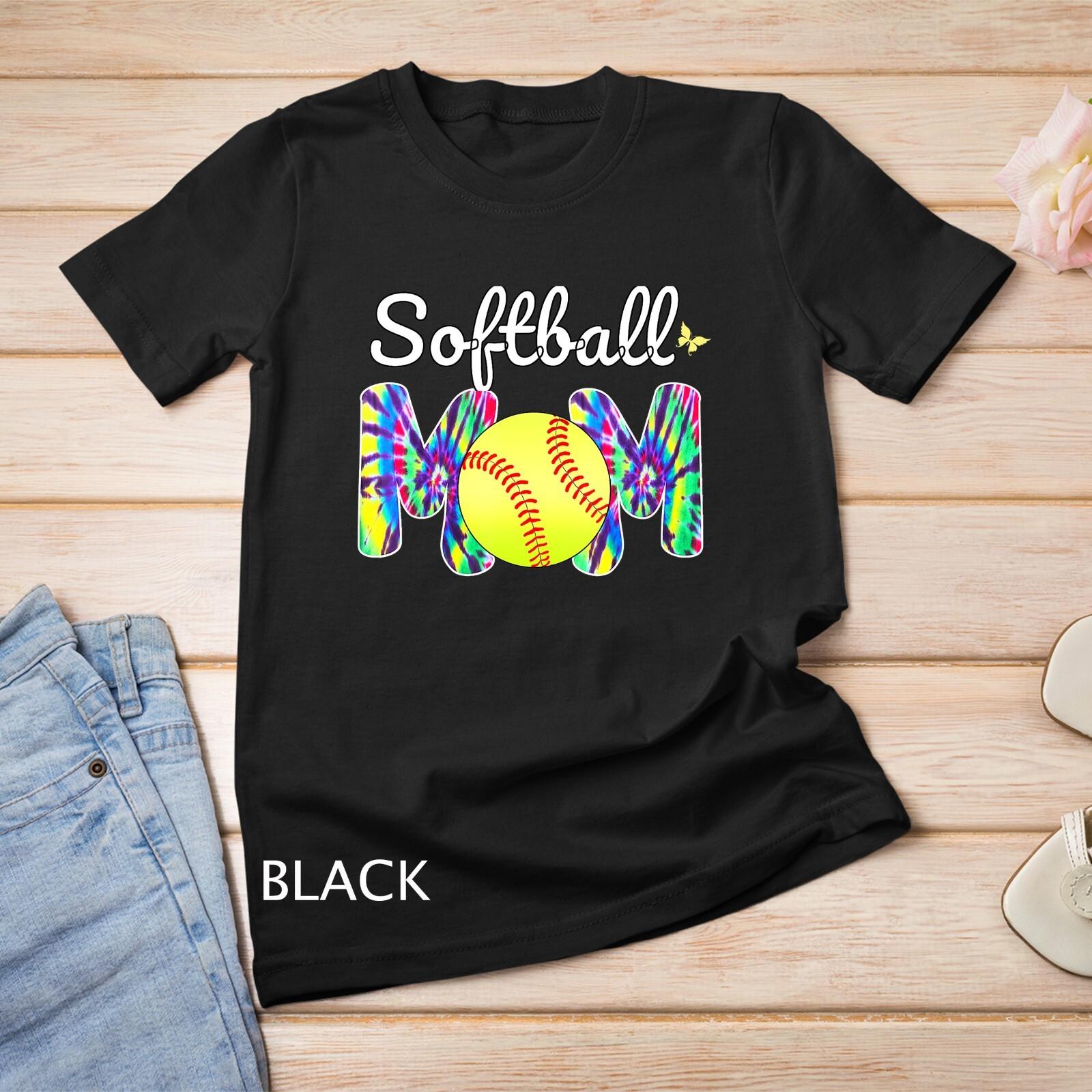 Baseball Mom Love Tie Dye Softball Mom Mother´s Day T-Shirt Mens Womens Tees Top Unisex T-Shirt Mens Womens Tees Top 4XL