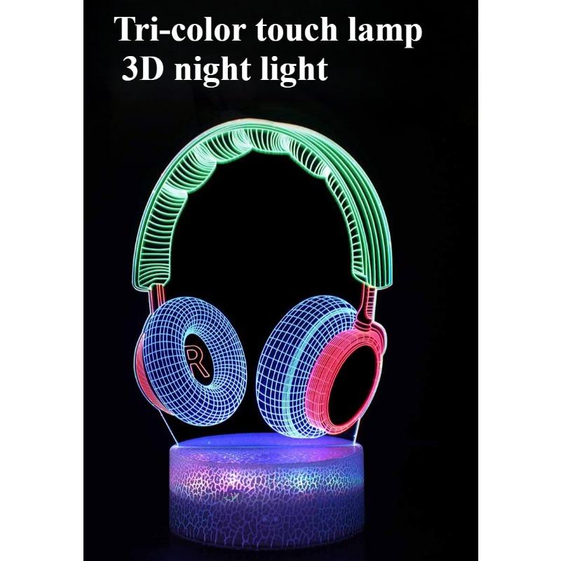 Music Taylor Guitar Music Note Earphones Series Ambient Light Usb Colorful Rgb Night Light Small Desk Lamp