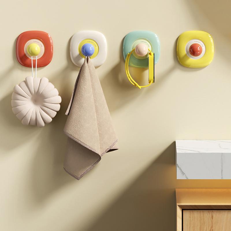 Dopamine Hook Punch-Free Wall-Mounted Adhesive Hook Kitchen And Bathroom Traceless Hook Super Load-Bearing Door Hanger